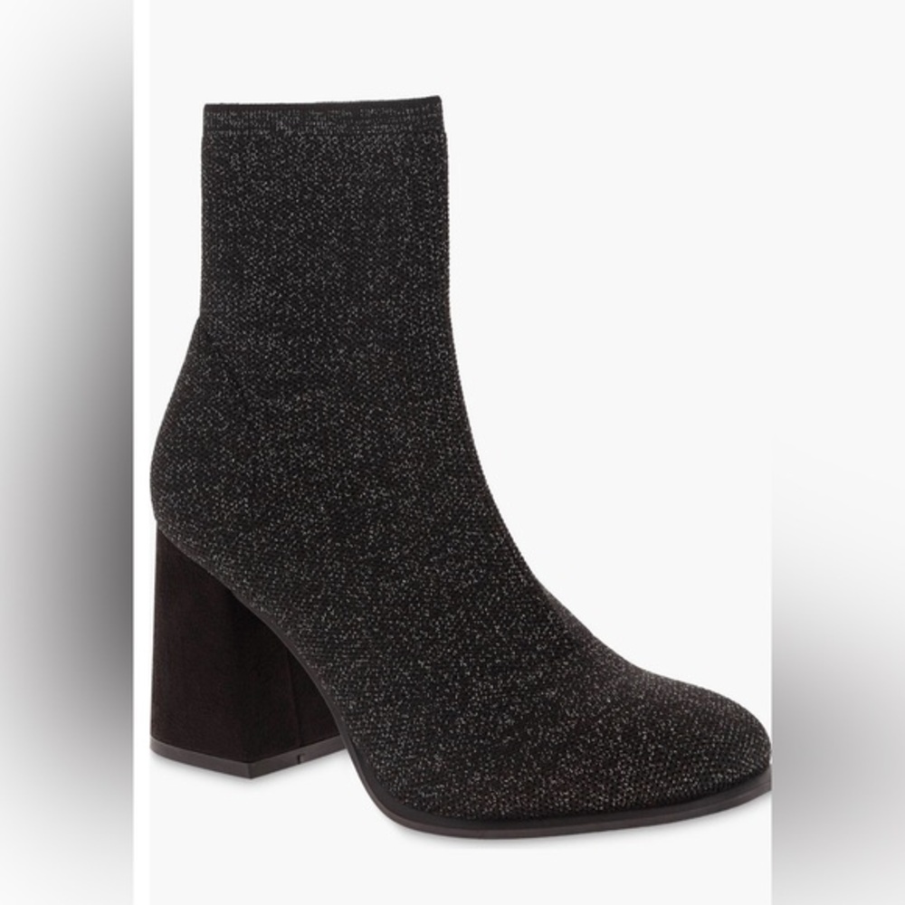 MIA Sparkle Black Heeled Boots